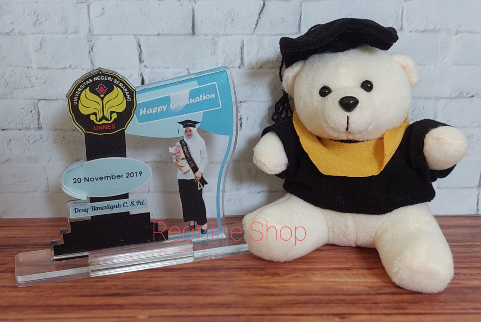 TERmurah Plakat Wisuda Custom/ Kado Wisuda / Hadiah Wisuda Ukuran 15x10 5mm Design Free
