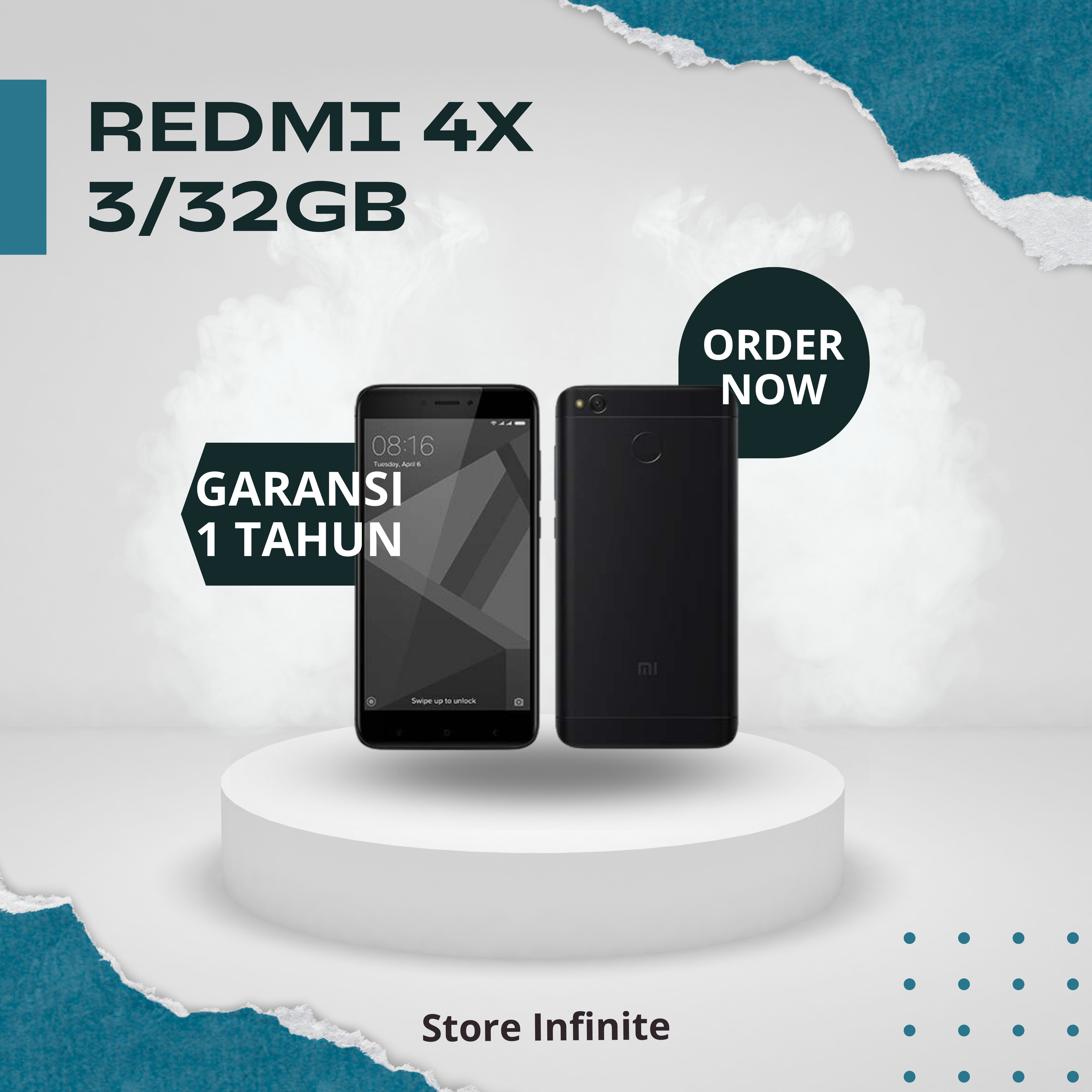XIAOMI REDMI 4X RAM 3/32GB FULLSET GARANSI TOKO 1 TAHUN Harga  459,000 Ringgit*Penghantaran Percuma