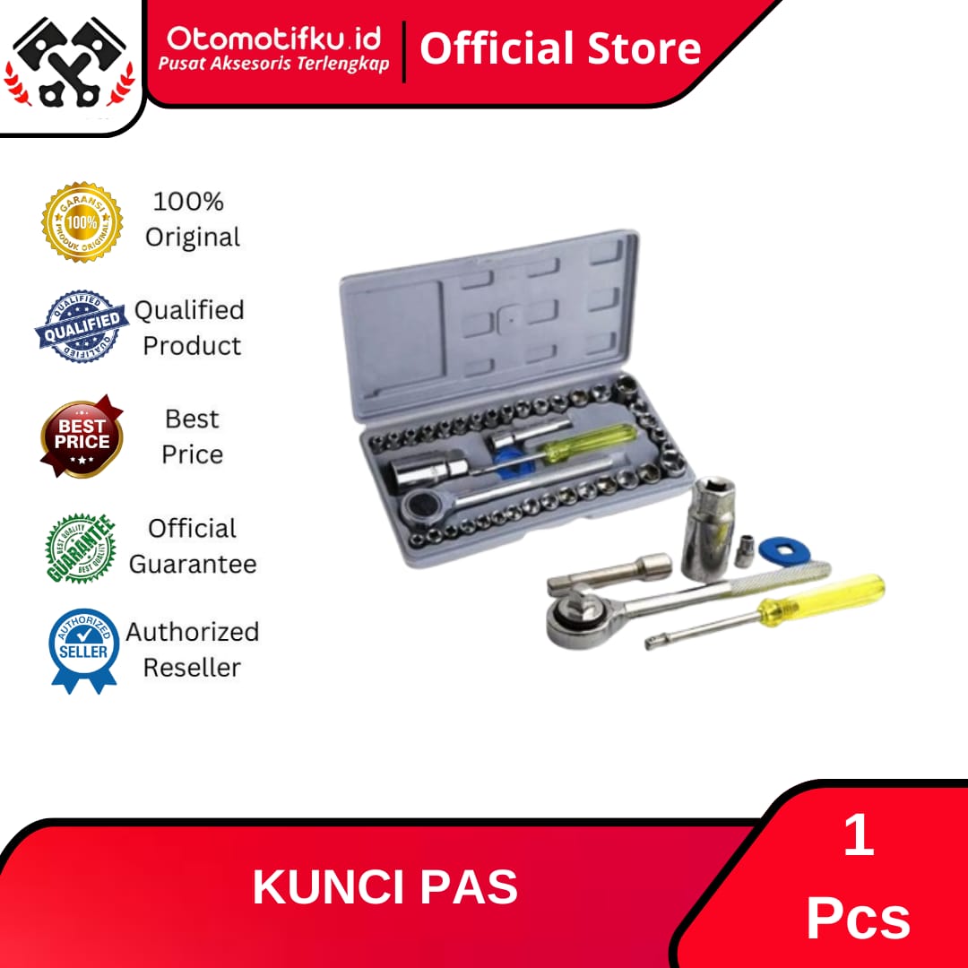 PROMO Kunci Pas 40 Pcs/ Kunci shock Wrench Set 1/4 Bolting/ Kunci Sok - OTOMOTIFKU Harga 49,000 rupiah*Gratis Ongkir