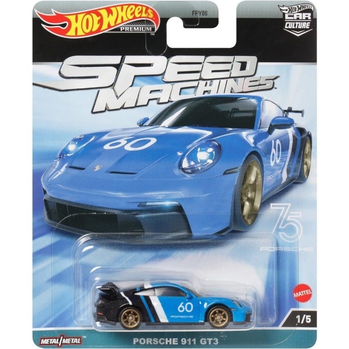 HKC44 - Hot Wheels Premium Car Culture Speed Machines Porsche 911 GT3 [FREE PROTECTOR] Harga 125,000 rupiah*Gratis Ongkir