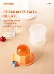 SAMONO Cetakan Es Batu Bulat Kitchenware Jumbo Ice Ball Mold SIM01 Orange