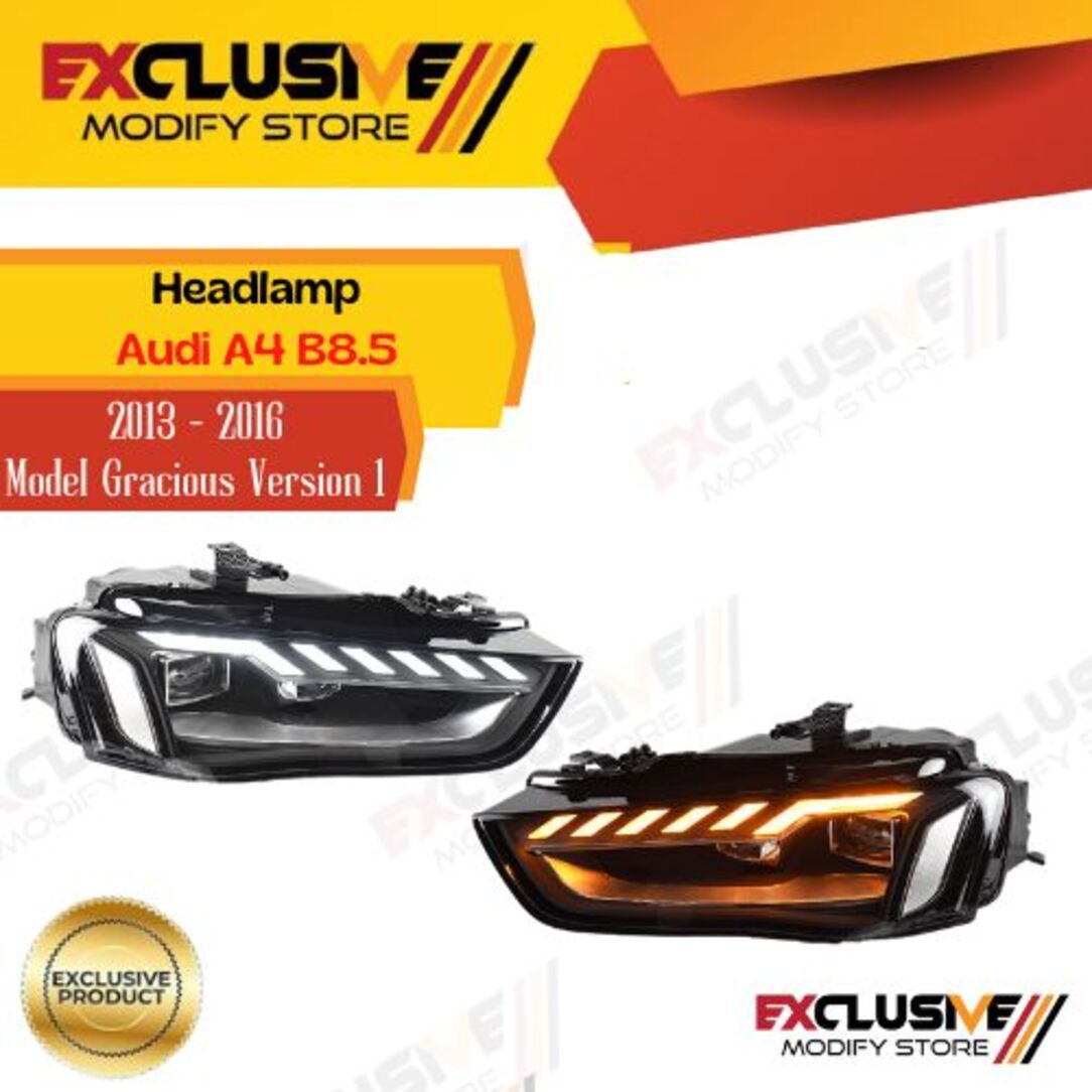 Head lamp Audi A4 B8.5 model gracious version 1 full led 2013-2016 Harga 13,250,000 rupiah*Gratis Ongkir