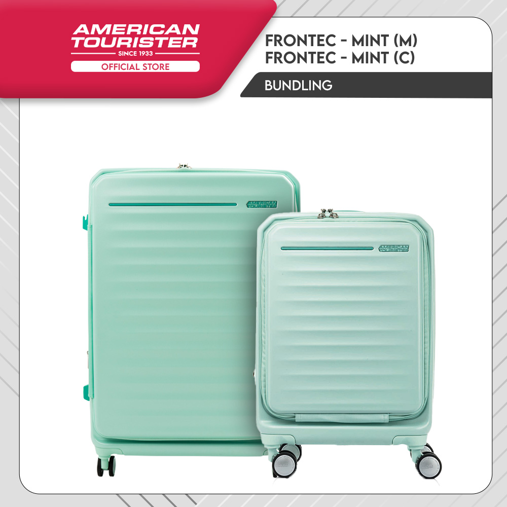 Lazada Indonesia - Bundle American Tourister Frontec Cabin + Medium Mint