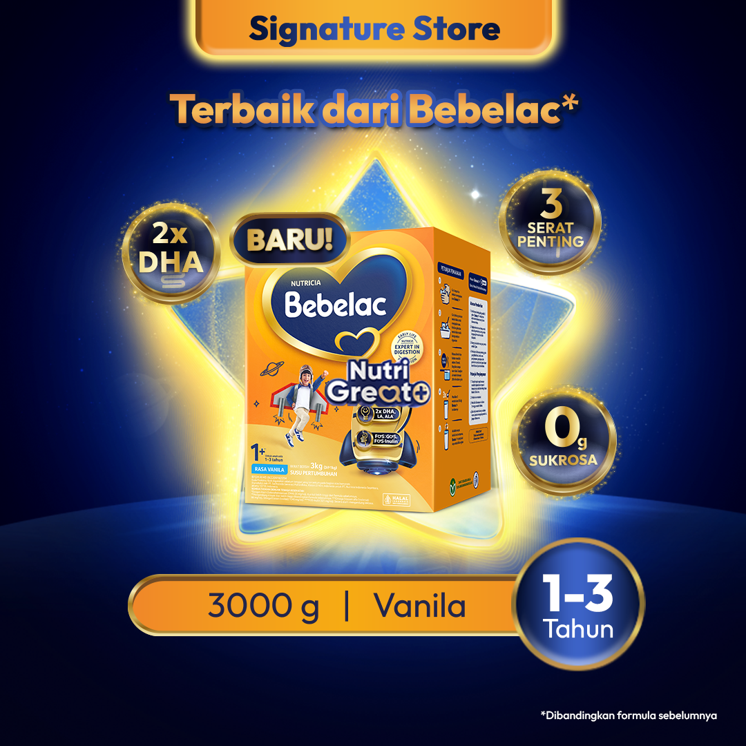 Bebelac 3 / Bebelac 1+ Vanila Susu Pertumbuhan Bubuk 3000gr - Merek Bebelac Harga 490,000 rupiah*Gratis Ongkir