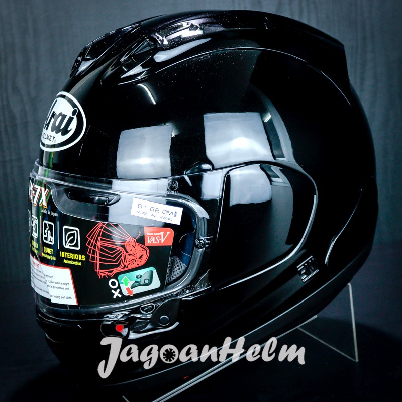 ARAI HELM RX-7X | GLASS BLACK | SOLID RX7X FULLFACE Harga 10,500,000 rupiah*Gratis Ongkir