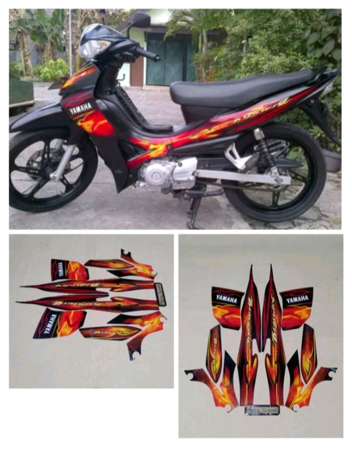 Modifikasi Jupiter Z 2009 Hitam Merah
