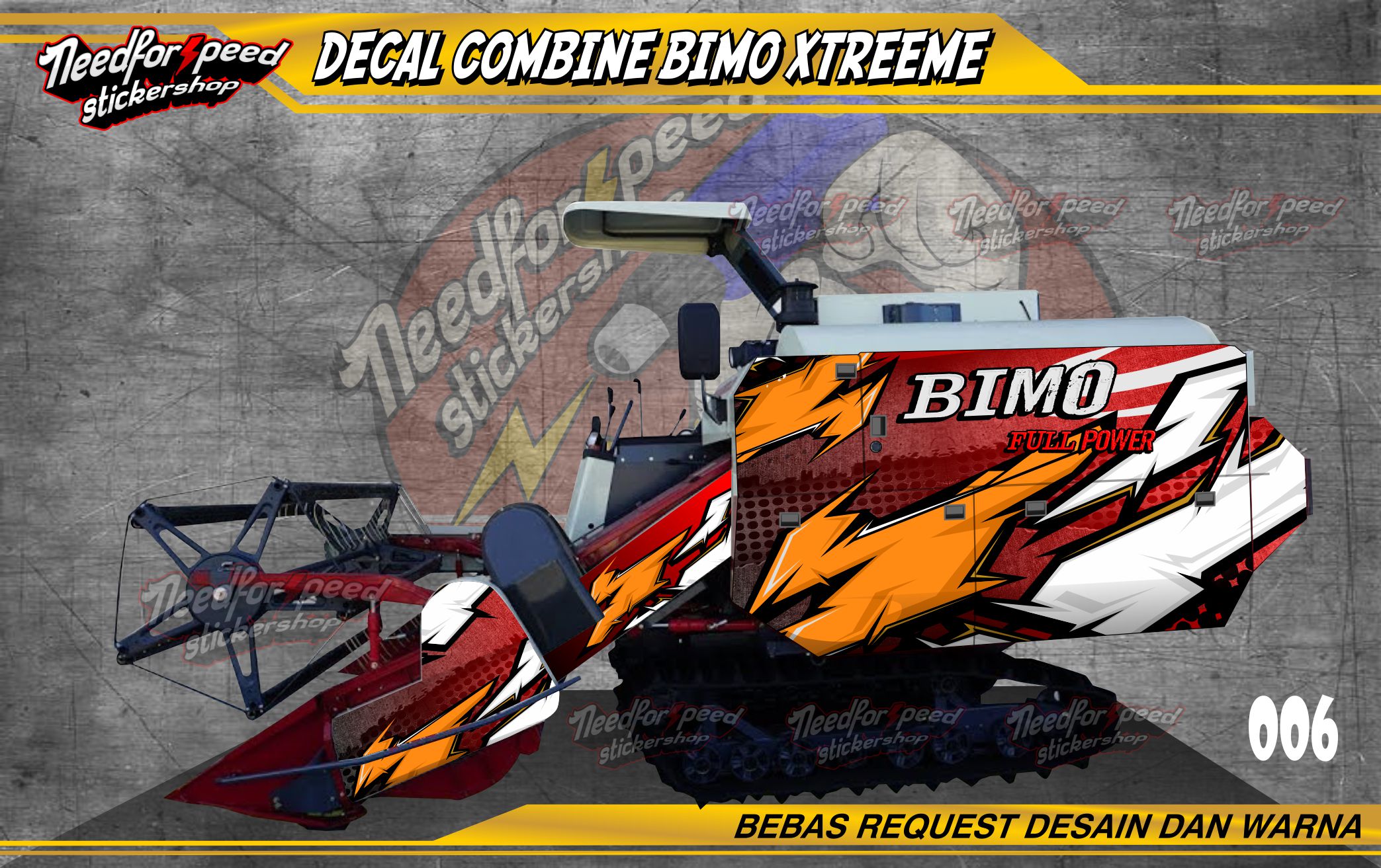Sticker decal Bimo extreem combine full body 006 Harga 1,750,000 rupiah*Gratis Ongkir