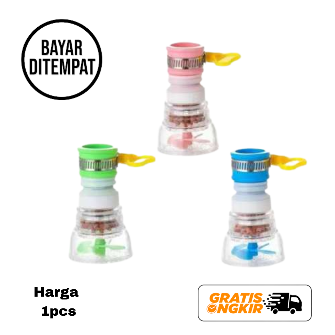 GKO Saringan Kran Filter Air Water Purifier Batu + Kipas Flexible 6 Layer Penyaring 1 PCS COD Promo Murah Best Seller Harga 7,450 rupiah*Gratis Ongkir