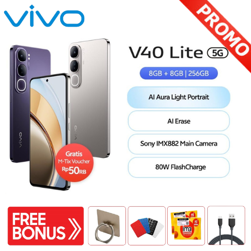 V40 Lite 5g (8/256) - Qualcomm Snapdragon Harga  2,260,000 Ringgit*Penghantaran Percuma