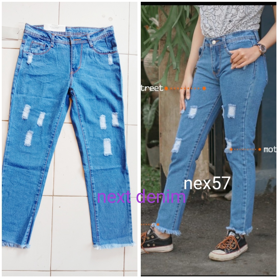 JEANS WANITA BOYFRIEND SOBEK | Lazada 