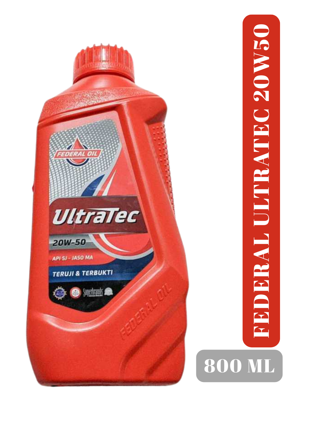 Federal UltraTec 20w50 800ml original supra x 125 Revo motor lubricating oil blade Jupiter MX Vega DLL Harga 55,800 rupiah*Gratis Ongkir