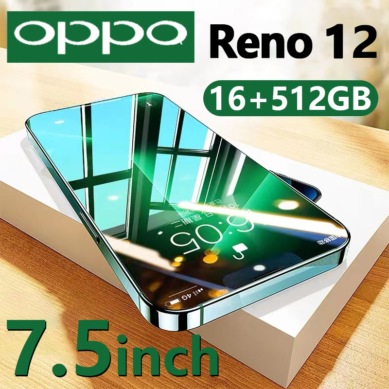 【Bisa co】newest HP ren12 pro NFC 7.5 lnci handphone RAM 16GB/rom1tb 8000mAh battery, Al triple camera HD + eye-care display, 3D sleek design Kamera dual SLM dual 5G WiFi smartphone handphone Bisa cod Harga  949,000 Ringgit*Penghantaran Percuma