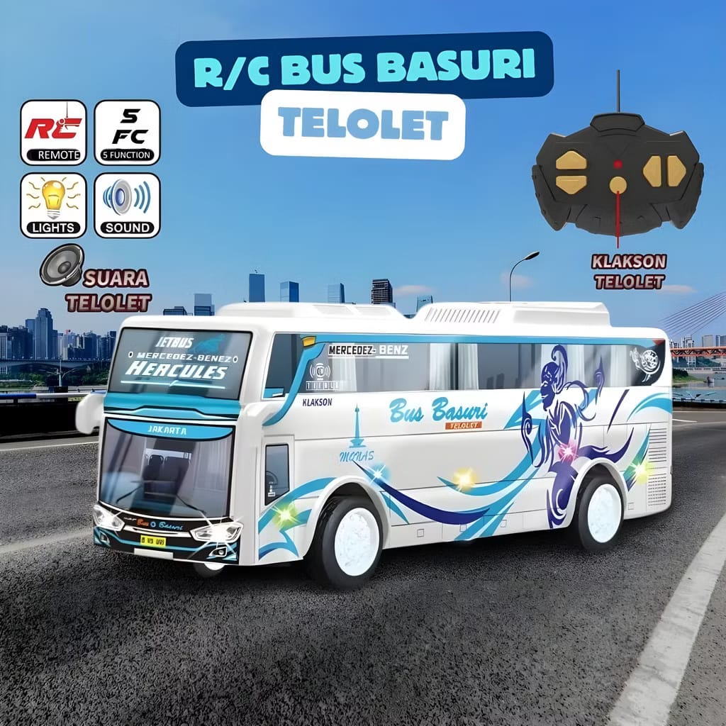 Children's toys RC bus basuri telletao bus toys travel travel sound telope remote control