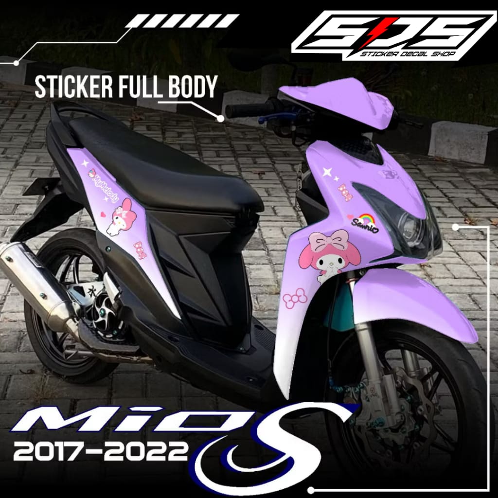 Cod decal sticker Mio s full body stiker skotlet variations striping Mio Desain racing Gambar My Melody Harga 121,125 rupiah*Gratis Ongkir