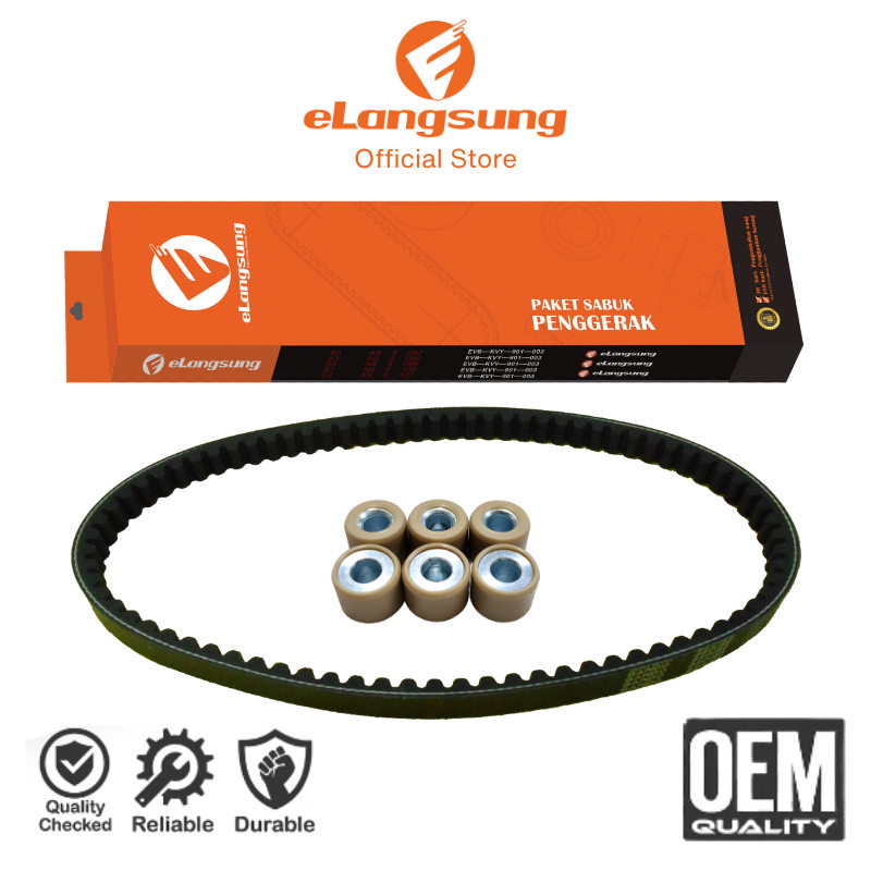eLangsung V-Belt Motor + Roller Set KZR - Van Belt EPDM Motor + Roller Set Honda Vario 125 FI Harga 104,200 rupiah*Gratis Ongkir