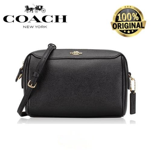 coach purse black and silver