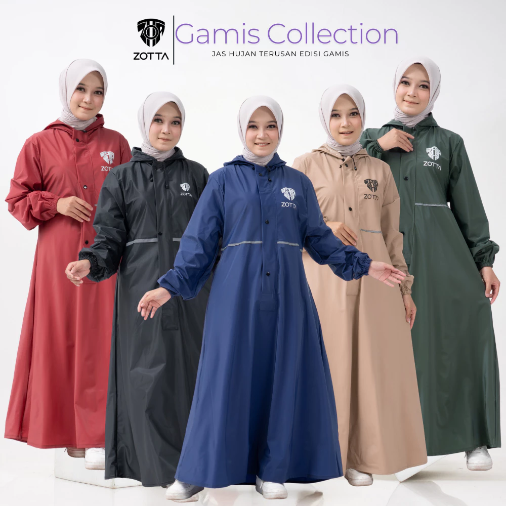 Zotta women's raincoat robe Muslim thick material anti-rembes Harga 99,000 rupiah*Gratis Ongkir