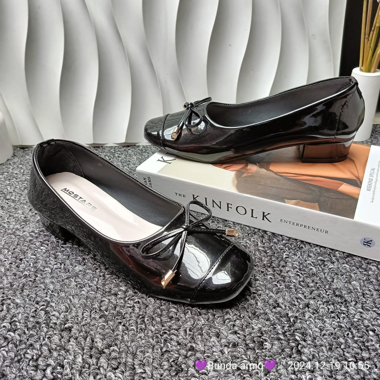mqstars MARBELLA Sepatu Flat Shoes Pansus Pantofel Wanita Pita Hak 3cm  Sepatu kerja Trendy