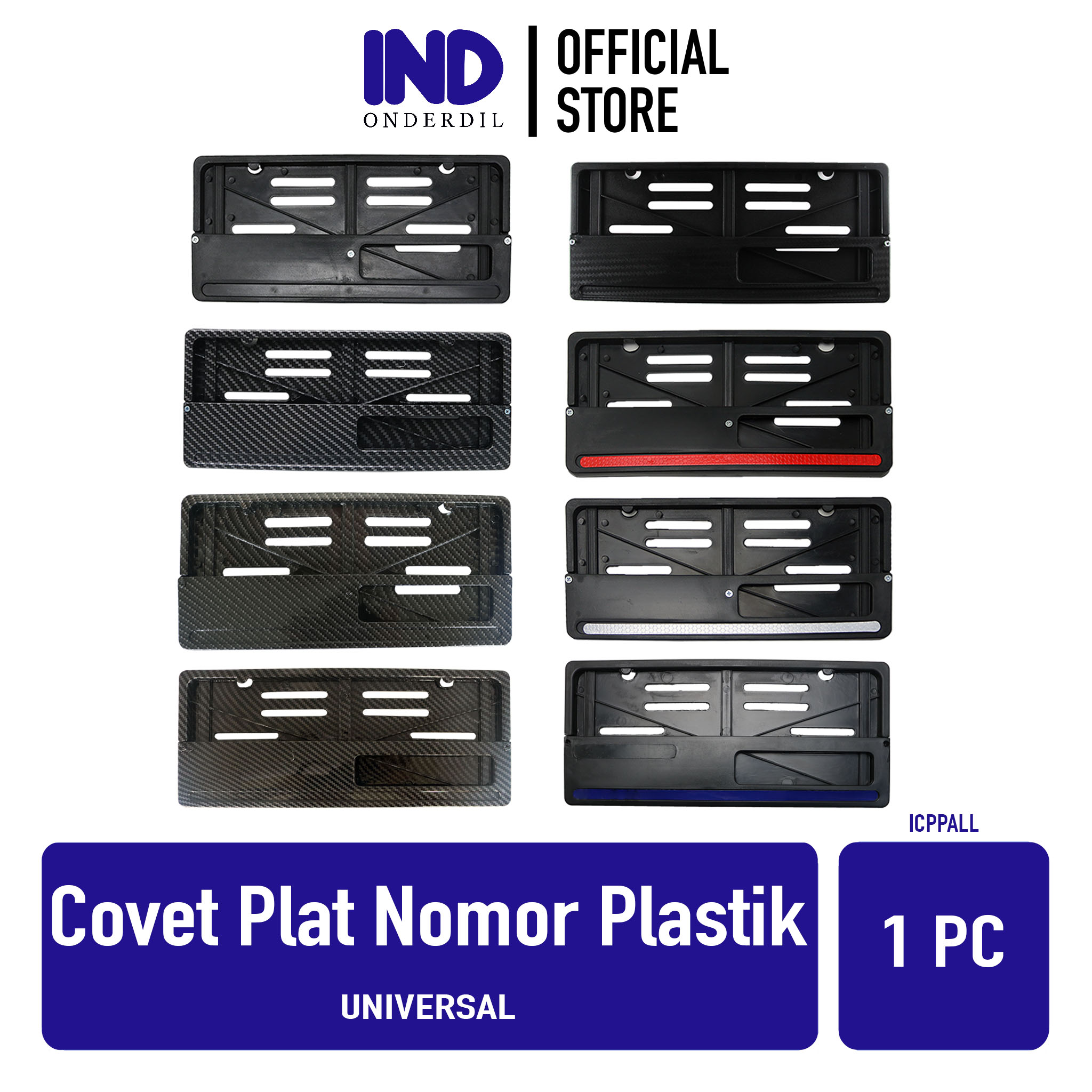 Cover Dudukan Tatakan Plat Pelat Nomor No Nomer Motor Universal Honda-Yamaha-Suzuki Bebek-Matic Polos Hitam-Carbon-Karbon Beat FI-F1-eSP-Street-Pop-New/Vario 110-125-150-LED/Mio M3-Z-S-Soul-Sporty-Smile/X-Ride/Scoopy Harga 13,340 rupiah*Gratis Ongkir