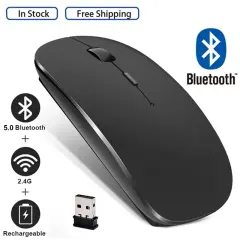Silent Mouse Nirkabel Rechargeable Bluetooth Mouse Komputer Ergonomis Mini Usb Silent Mouse 2.4Ghz untuk Laptop Pc Hp