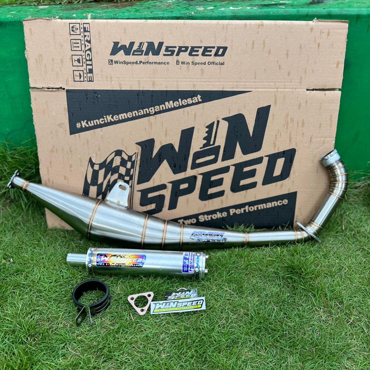 Knalpot Racing WINSPEED Half System Samping untuk Yamaha 125Z - Fullsystem Stainless Half Blue/Purple Harga 750,000 rupiah*Gratis Ongkir