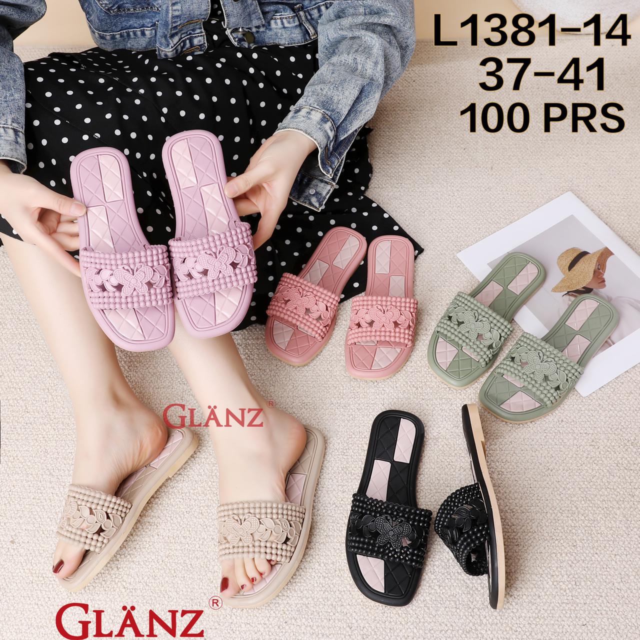 Sendal jelly karet Wanita Glanz L1381-14 import sendal karet