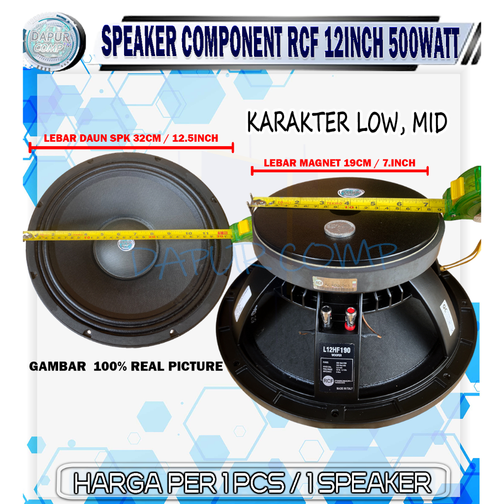 SPEAKER COMPONENT RCF 12INCH 500WATT L12HF190 GRADE A Speaker