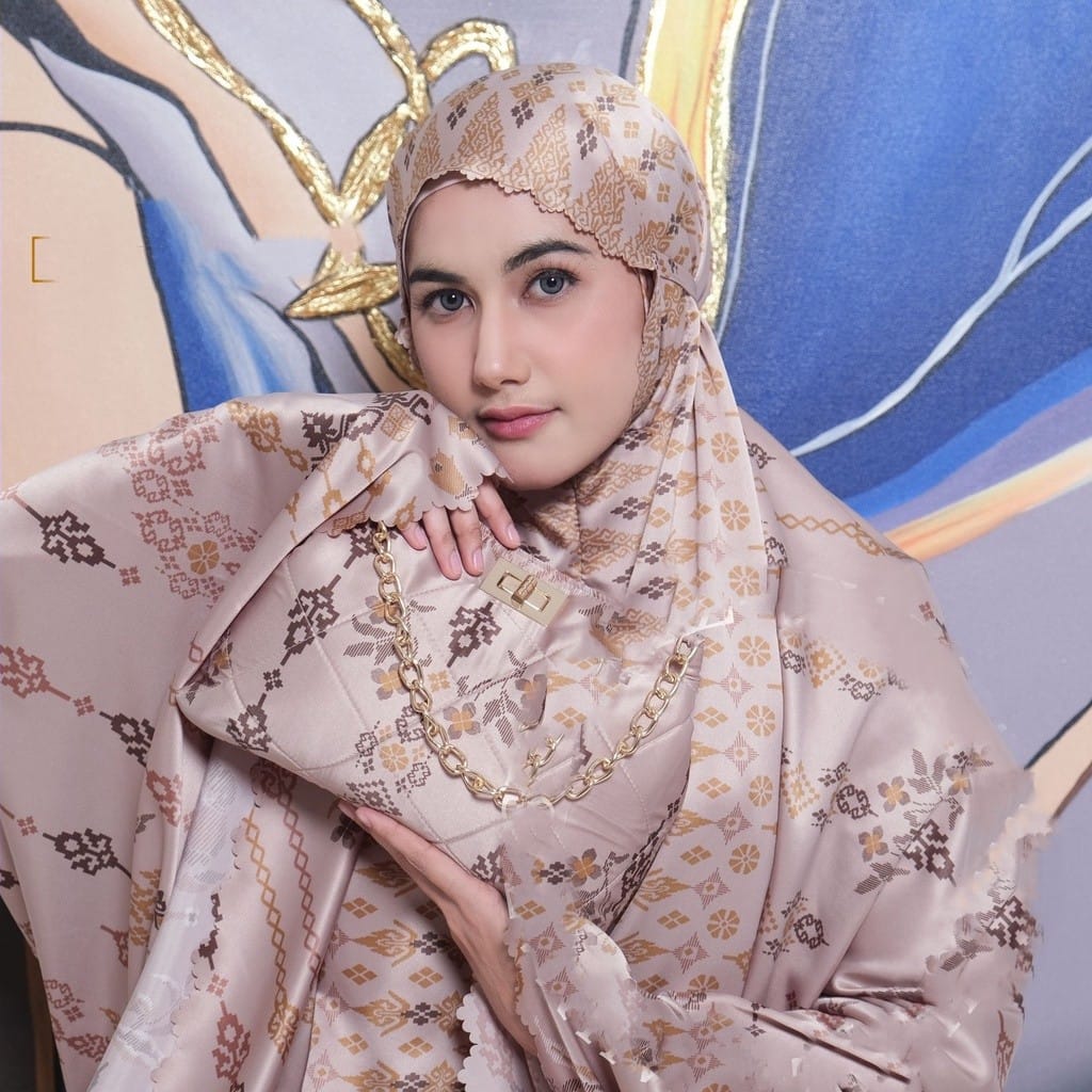 Luxury Elegant Silky Premium Mukena 2in1 Arsyla Dior Silky Premium Silk Material Can Pay on the Place
