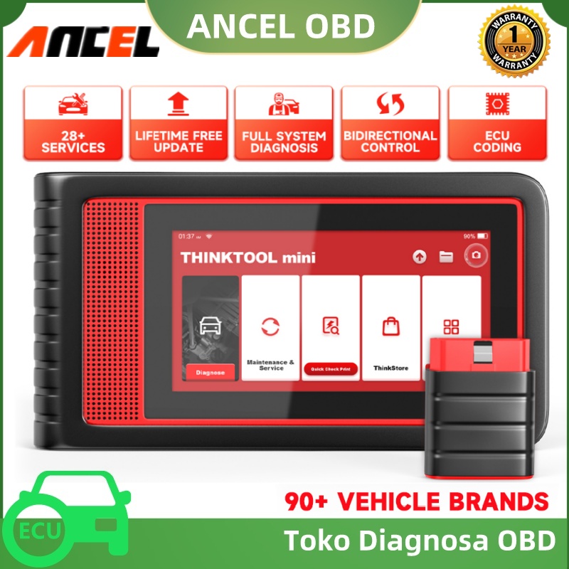 THINKCAR Thinktool Mini OBD2 Scanner Full System Bluetooth Car Diagnostic Tool With 28 Reset Functions IMMO/Key Programming ECU Coding Bidirectional Scan Tool For All Universal Cars Harga 5,404,000 rupiah*Gratis Ongkir