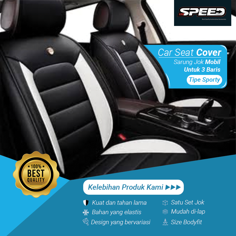 Sarung Jok Cover Jok Seat cover Seat Cover Design Sporty Model 16 Mobil CRV 3 Baris Bahan MYO Harga 1,500,000 rupiah*Gratis Ongkir