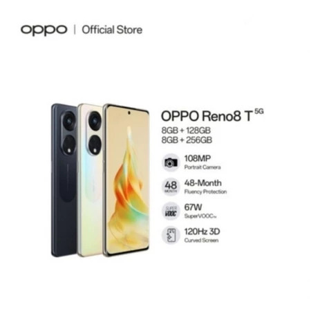 OPPO RENO 8T 5G 8/256GB Garansi Resmi OPPO Harga  3,899,000 Ringgit*Penghantaran Percuma