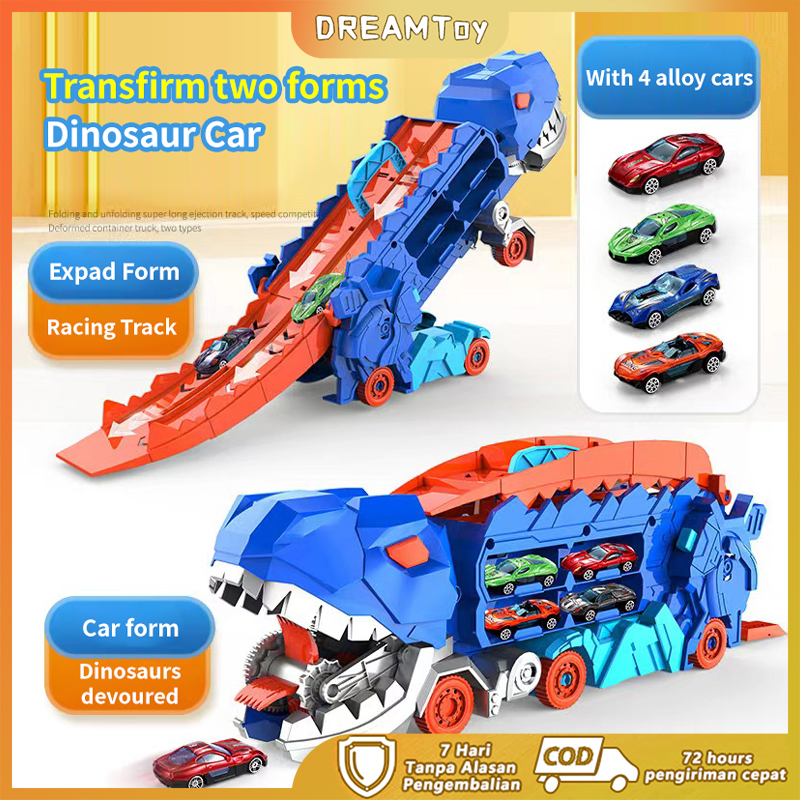 DREAMTOY Mainan Mobil Mobilan Anak Mobil Truk Dino Deformasi Dinosaur Deformation Cars Harga 161,000 rupiah*Gratis Ongkir