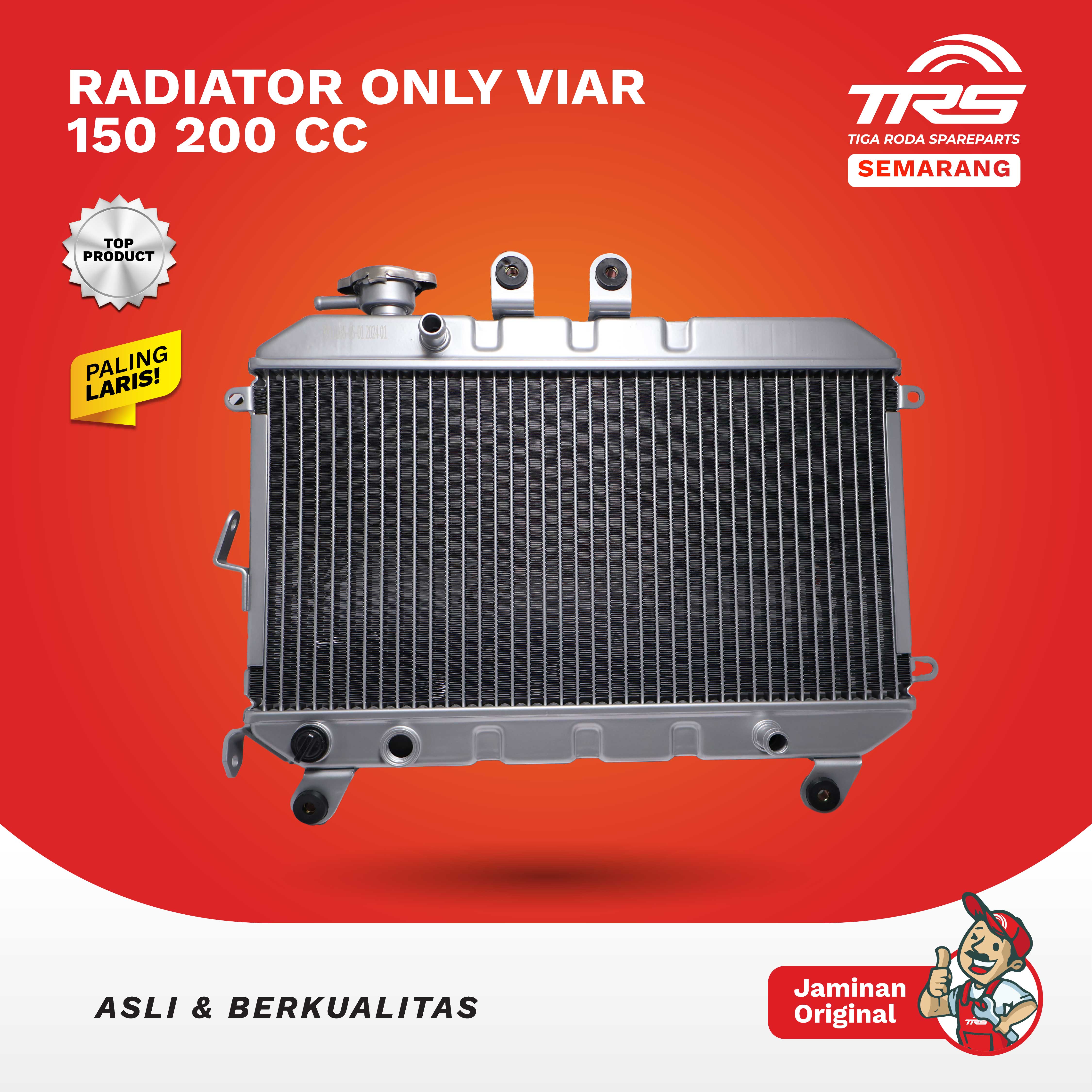 TRS Radiator Only Motor Roda Tiga Viar Karya 150cc 200cc Dudukan Atas Bawah Spareparts Original TRS SEMARANG Harga 1,387,500 rupiah*Gratis Ongkir
