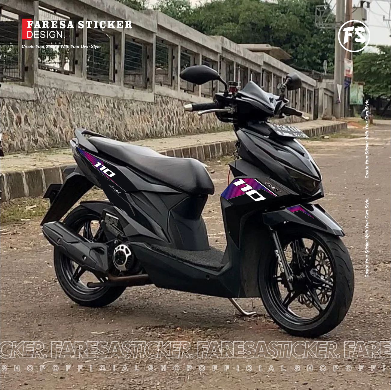 D2 HONDA BEAT NEW 110 Striping Variasi | BEAT NEW 2019-2023 | BEAT