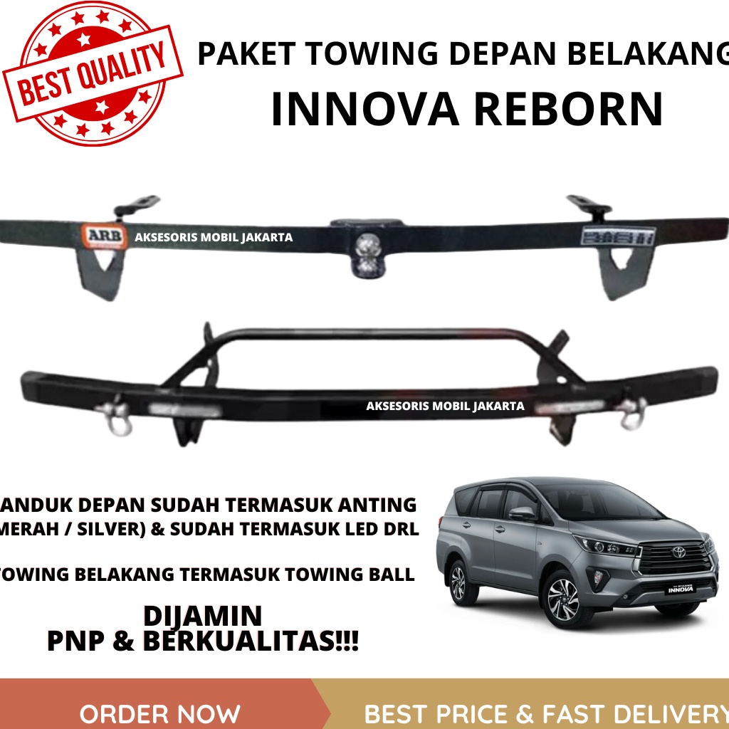 Promo price!!!!! ARB Innova reborn Iron-towing arb Innova reborn Iron-towing arb Innova reborn Iron-safety car rear/rear bumper Harga 650,000 rupiah*Gratis Ongkir