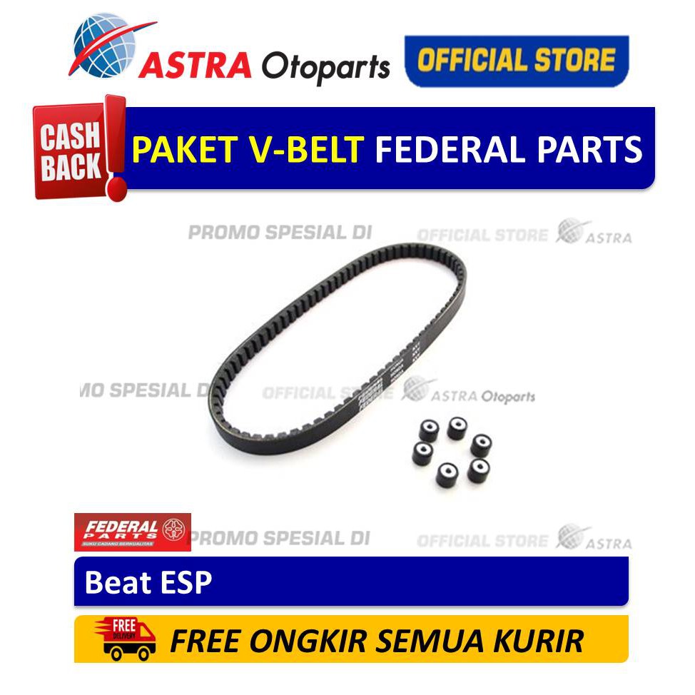 PAKET V-BELT Federal Parts untuk Beat ESP Harga 107,000 rupiah*Gratis Ongkir