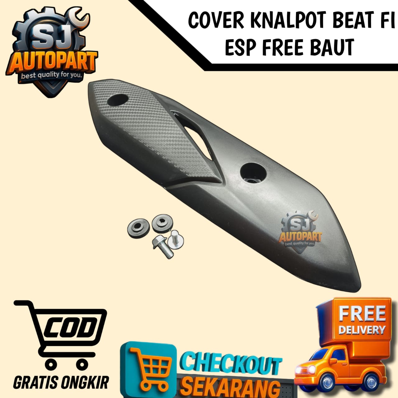 Beat Fi Esp Exhaust Cover Beat Fi Esp Exhaust Shield Harga 12,150 rupiah*Gratis Ongkir