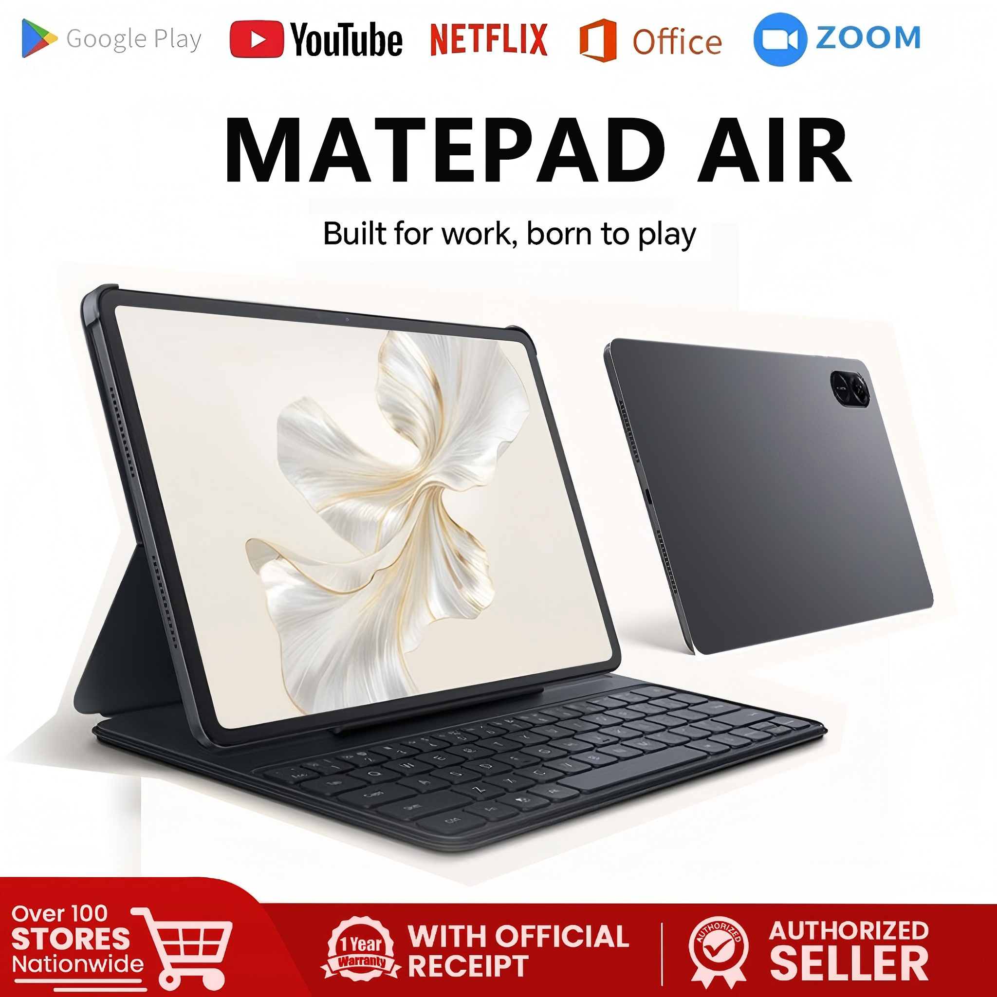 Original Huawei matepad Air tablet PC 16GB + 512GB ram Android(12) 11.6 inch full screen big screen WiFi 5G dual SIM 7250mAh HD 32 + 64MP tab official warranty HP Samsung handphone Harga 860,000 rupiah*Gratis Ongkir