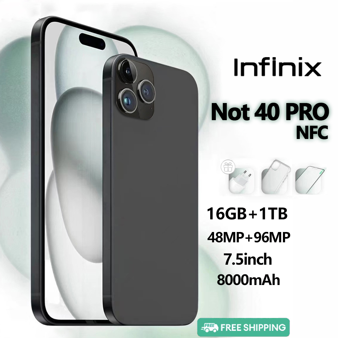 Newest HP hot 40 pro NFC 7.5inch HD 5g/4G smartphone Android 12 RAM 16GB/512GB HD Dual Camera SLM new promotion product warranty learning gaming phone cod Harga 949,000 rupiah*Gratis Ongkir