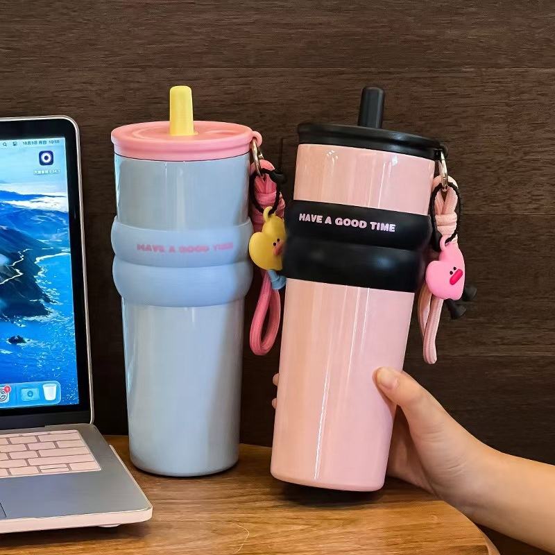 316 ml free drinking straw tumbler + pendant doll-710