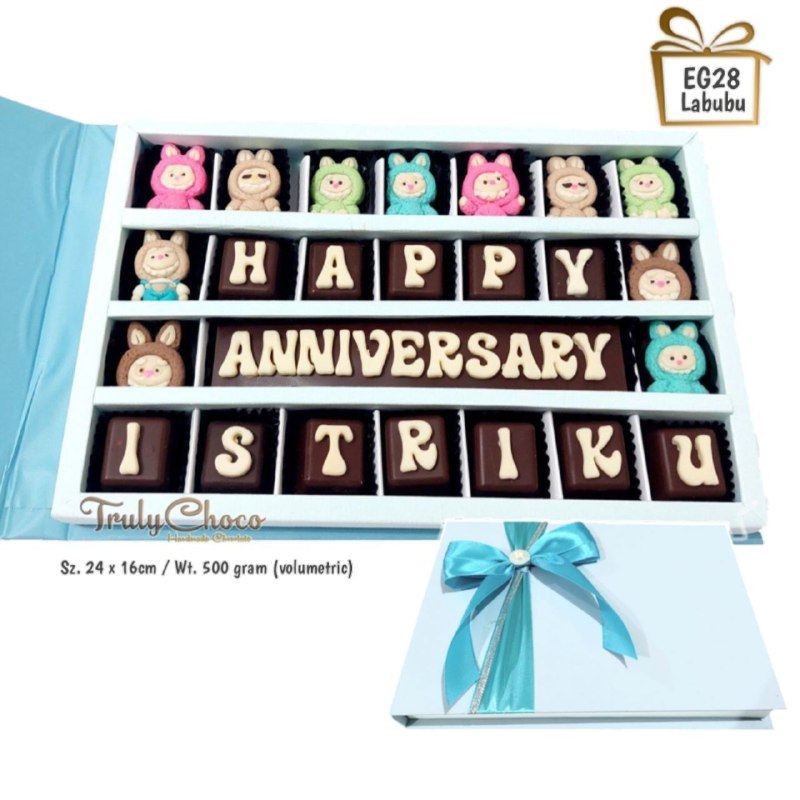 Truylick chocolate praline greeting package for hampers / pernikahan anniversary hadiah wife