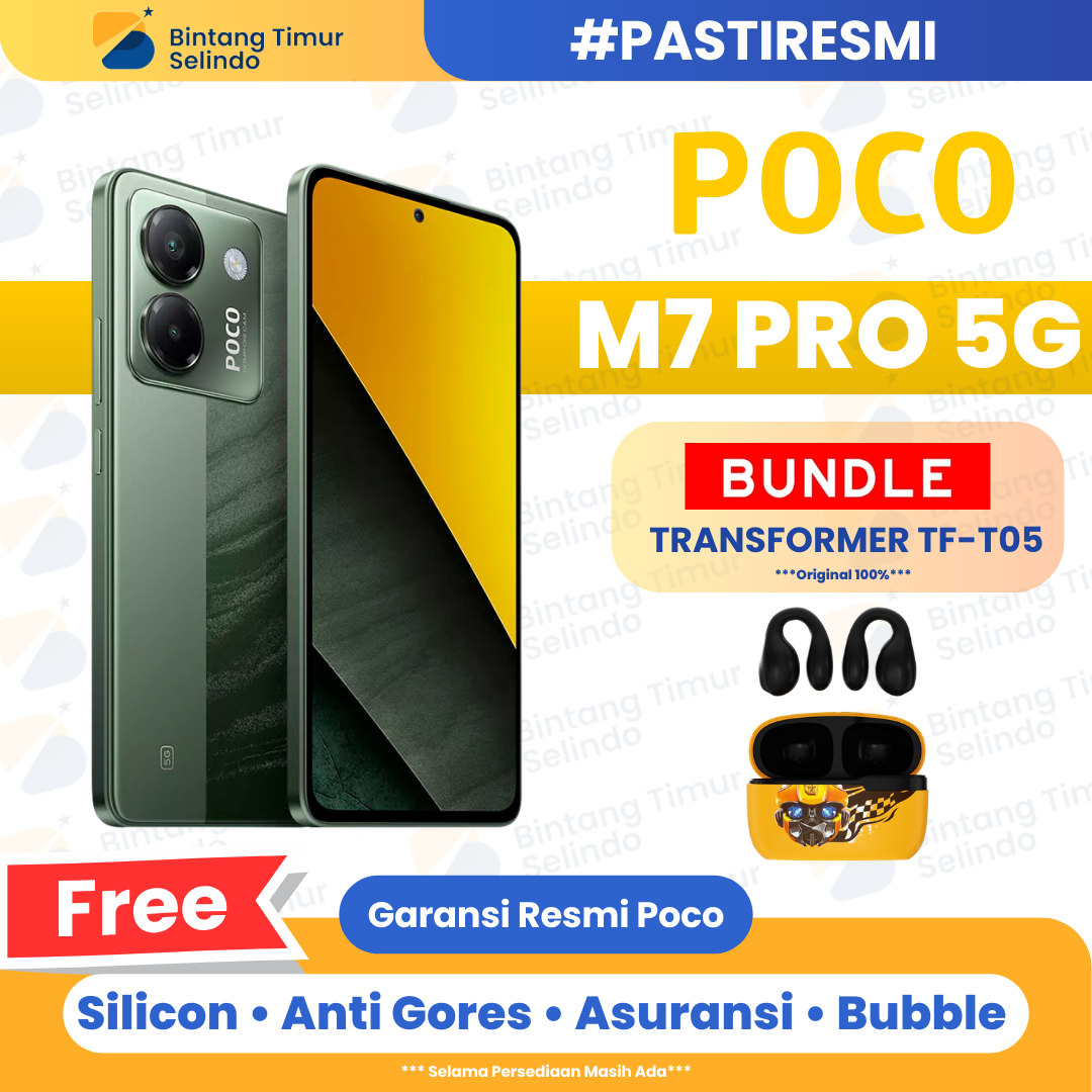 Poco M7 Pro 5g 8/256Gb - Official 1 Year Warranty Harga 2,638,000 rupiah*Gratis Ongkir