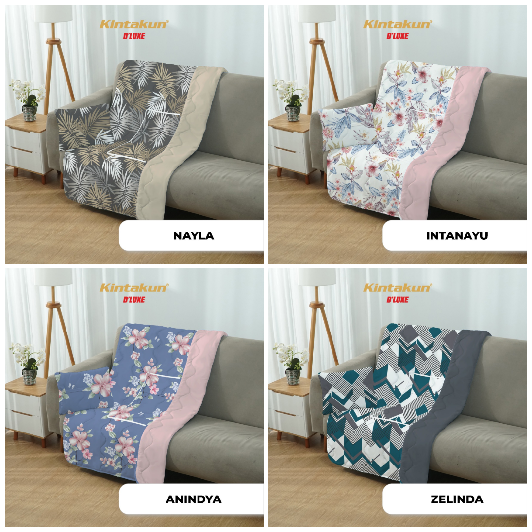 Kintakun D'luxe Bantal Selimut Mini Travel Lembut Blanket 100x150cm