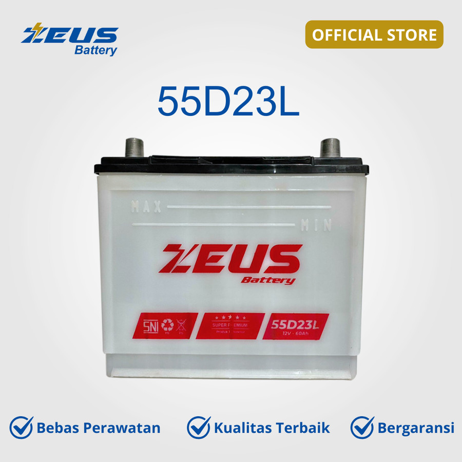 Zeus Extra Power 55D23L LM Aki Mobil Basah Cocok Untuk Mobil Toyota Innova, Fortuner, Alpard, Camry Harga  1,015,000 Ringgit*Penghantaran Percuma