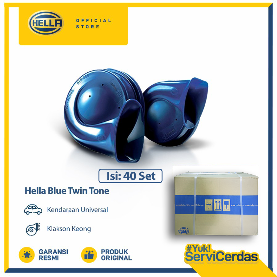 Klakson Keong Hella Blue Twin Tone 12V (DUS / 40 SET) - Klakson mobil motor Harga 5,022,812 rupiah*Gratis Ongkir