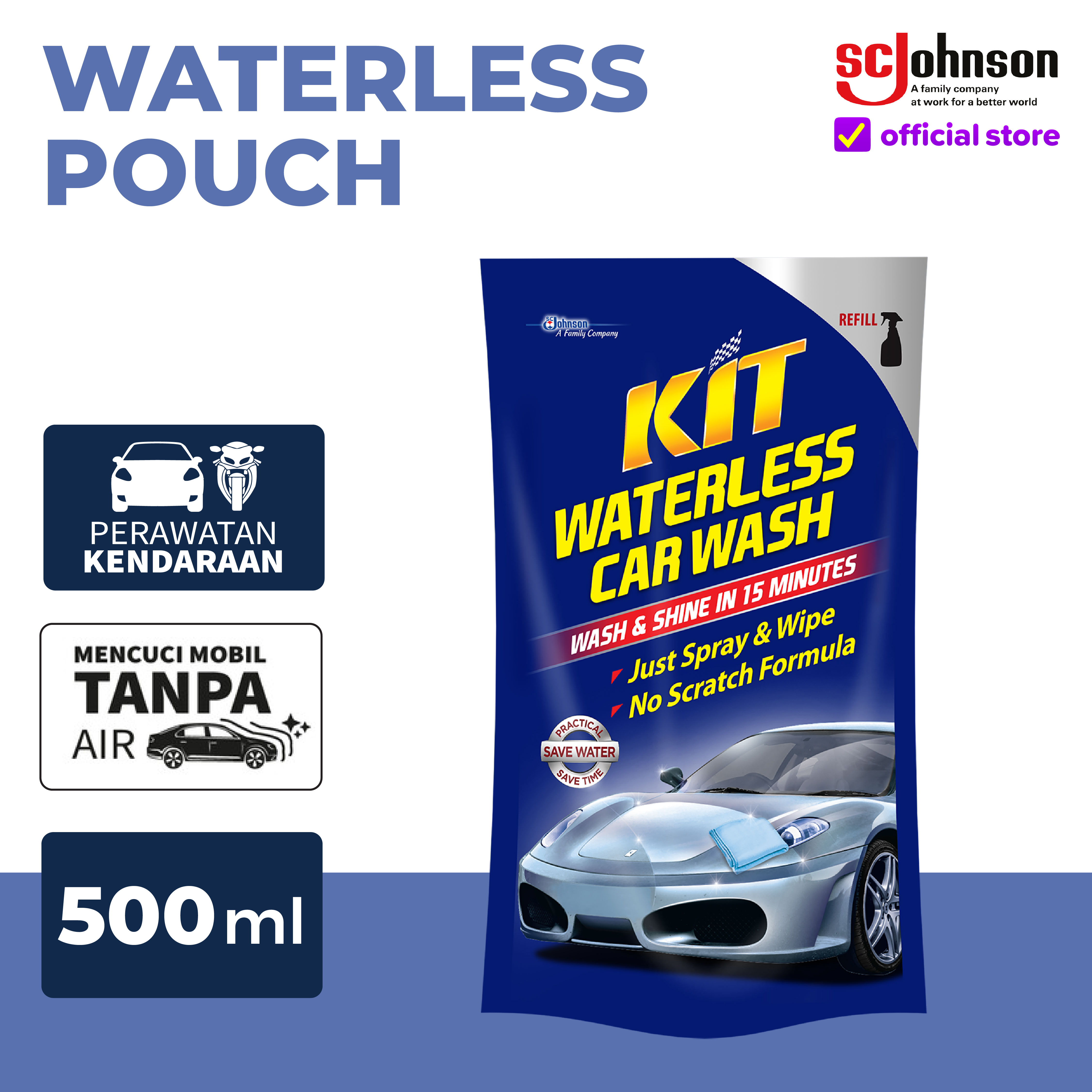 KIT Waterless Pouch 500 ML Harga 18,199 Ringgit*Penghantaran Percuma