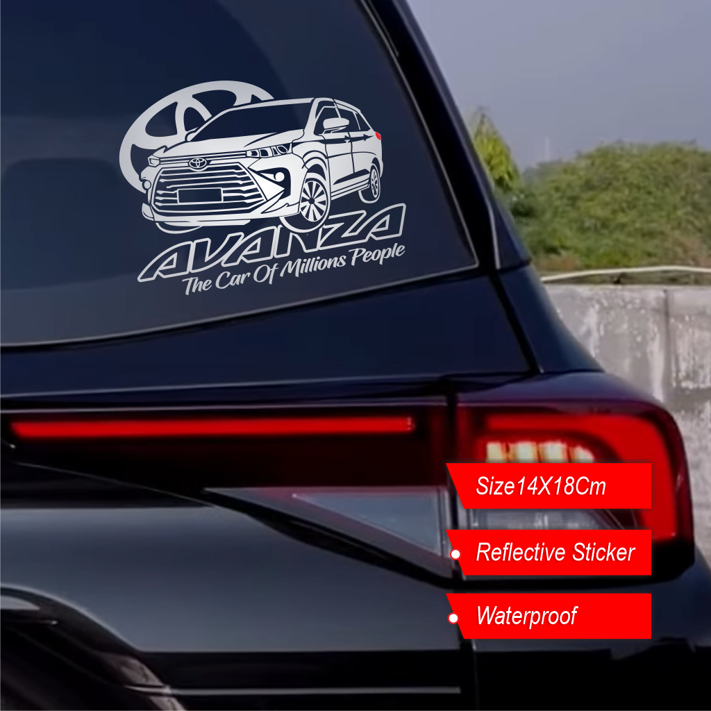 Stiker Variasi Kaca Mobil Toyota Avanza 2025 Putih Abu-Abu Giá 23,500 Đồng*Miễn phí vận chuyển