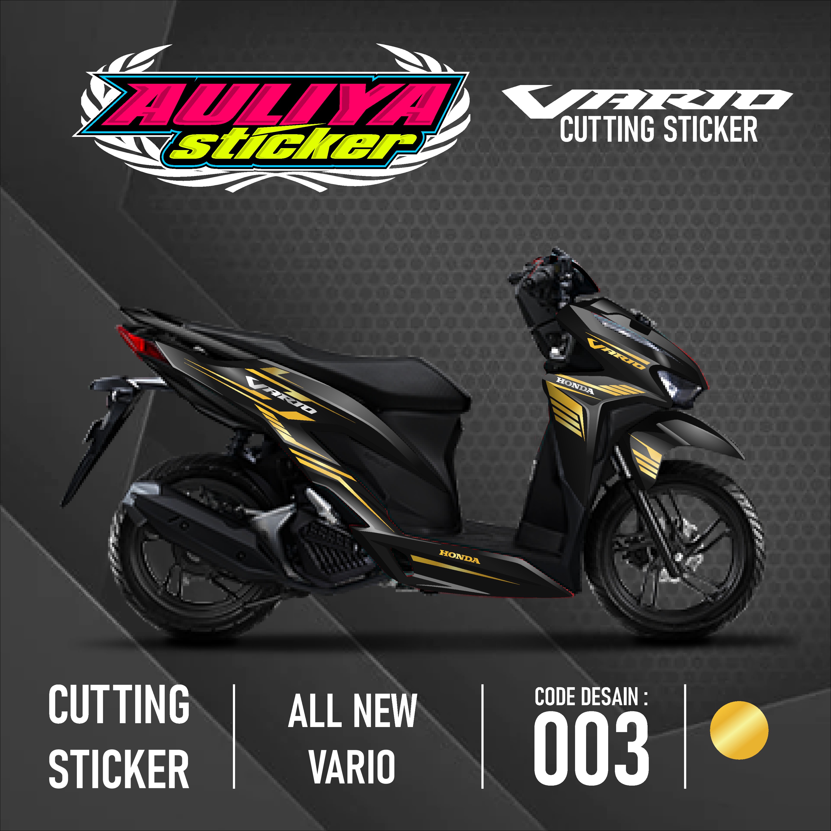 Cutting Sticker Vario 150 125 Aksesoris Motor Stiker Honda Vario New Schotlite Cutting Stiker Striping Lis Variasi Vario Gold Hologram Laser Chrome AU 03 Lazada Indonesia