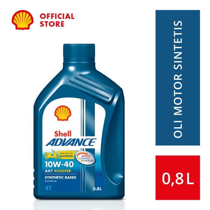 Motor Oli Shell Advance AX7 scooter 10W-40 (0.8L) Giá 62,706 Đồng*Miễn phí vận chuyển