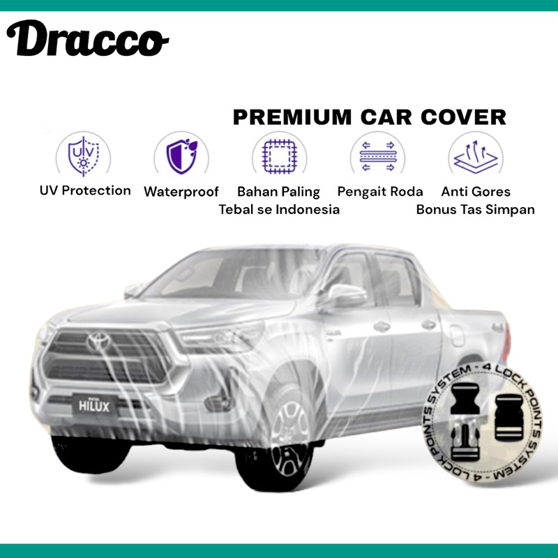 DRACCO sarung mobil toyota hilux transparan tebal waterproof car cover free tas simpan Harga 168,000 rupiah*Gratis Ongkir